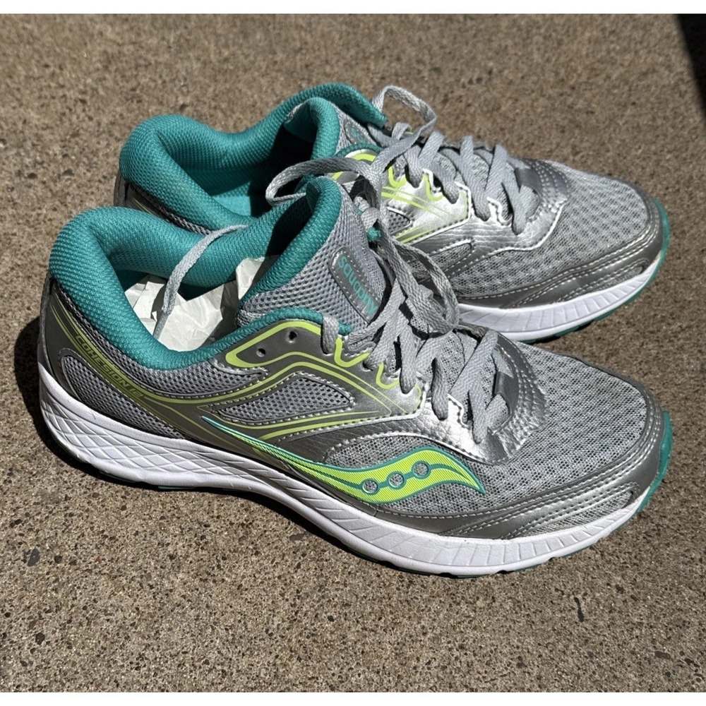 Saucony Cohesion 12 Running Shoes Womens Size 8 S10471-16 Sneakers Teal Grey